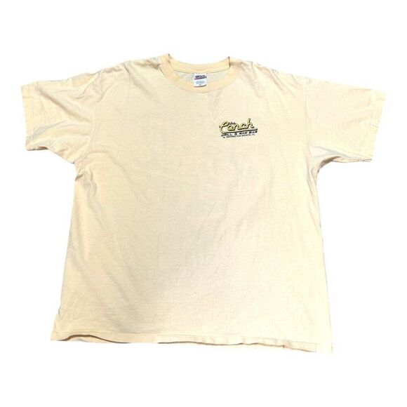 The Conch Grill & Raw Bar Airplane T-Shirt XL Pinup Girl Flight Attendant Beige - Picture 2 of 6